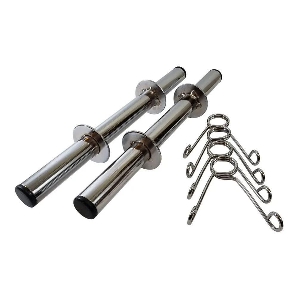 2X Par Halteres 35Cm Cromados Para Musculação Halteres Barra