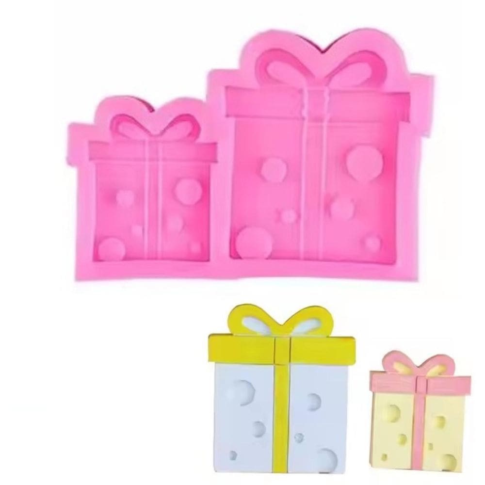 Molde Silicone Caixa Presente Aniversario Surpresa Fondant