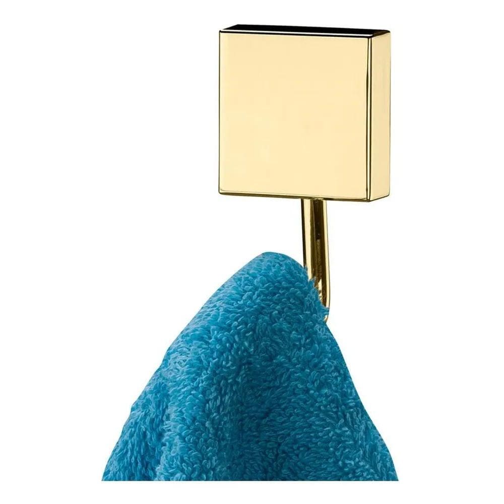 2X Suporte Gancho Para Parede Banheiro Porta Toalha Dourado