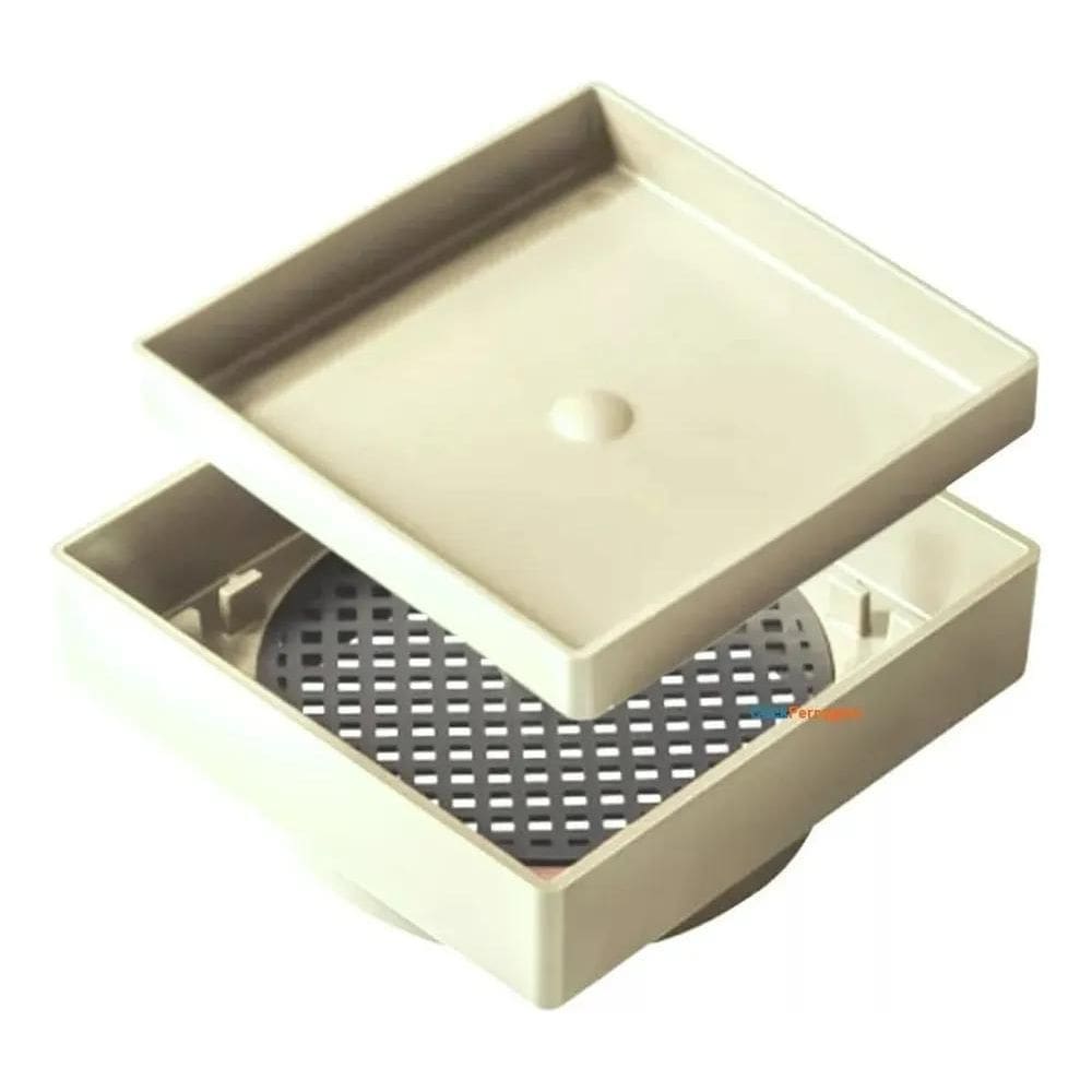 2X Ralo Oculto 10X10 Invisível Zero Piso Porcelanato Varias