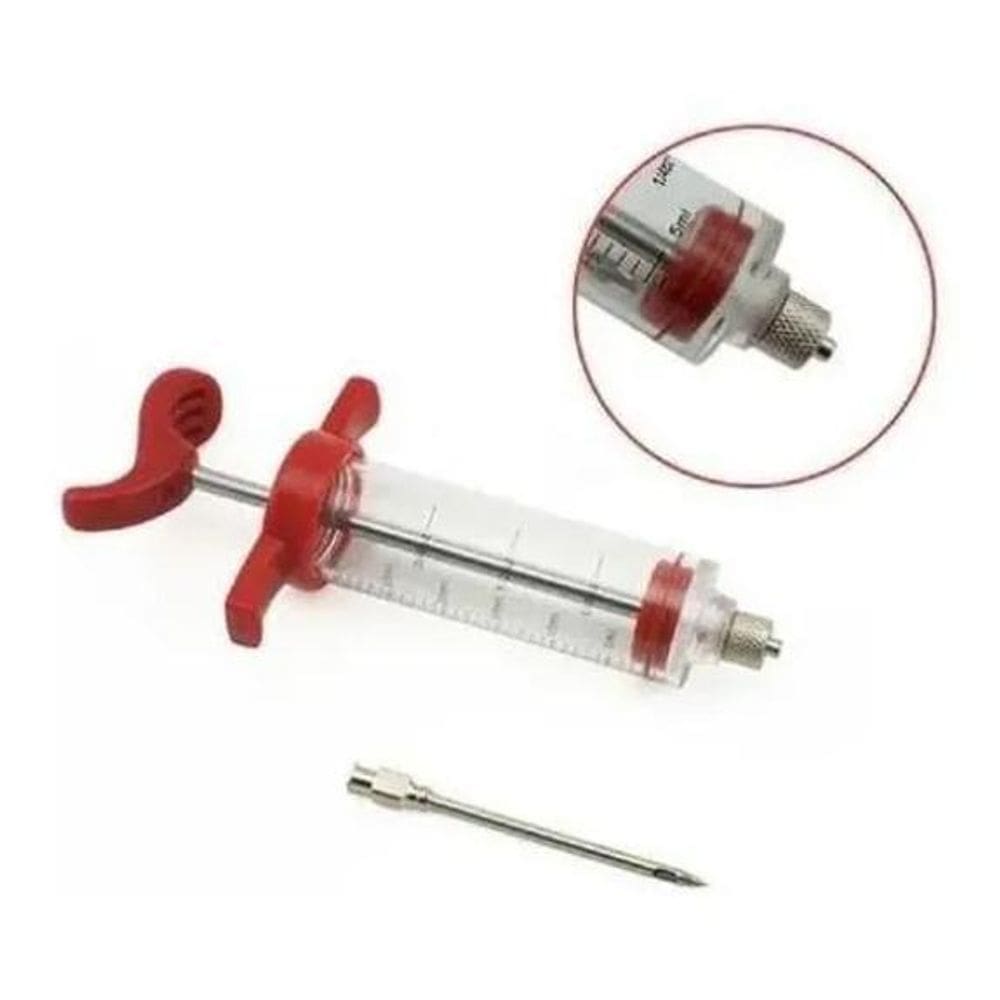 2X Seringa Com Agulha P Injecao De Temperos Em Carnes E Fran