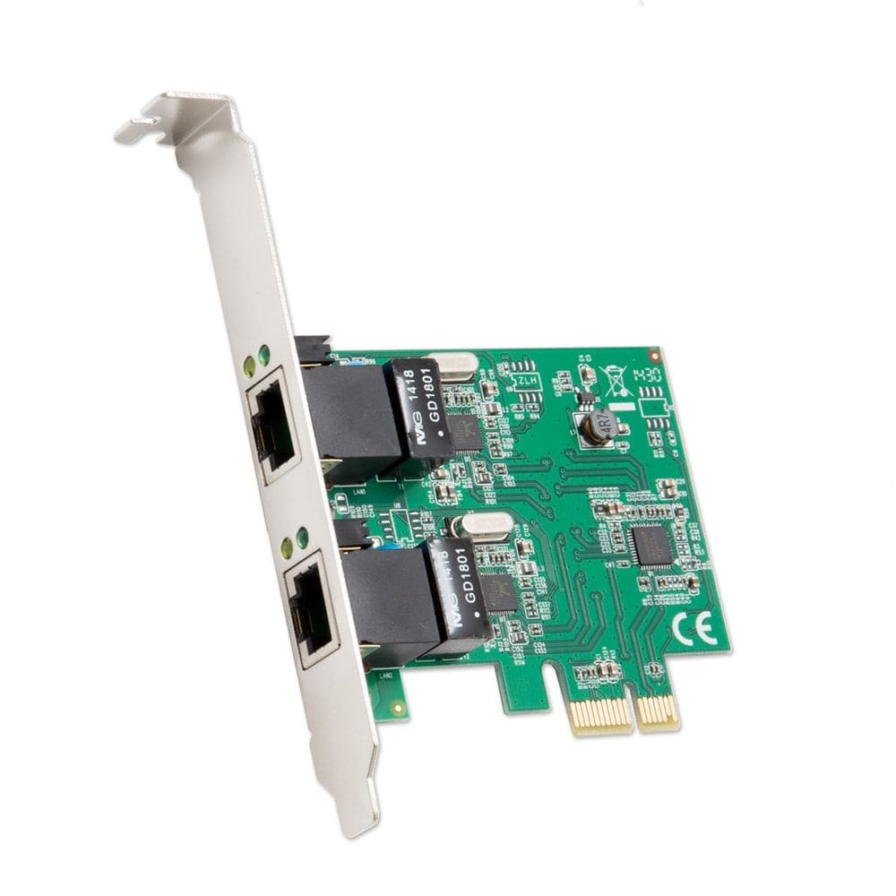 Placa adaptadora de rede Syba Dual Port Gigabit Ethernet