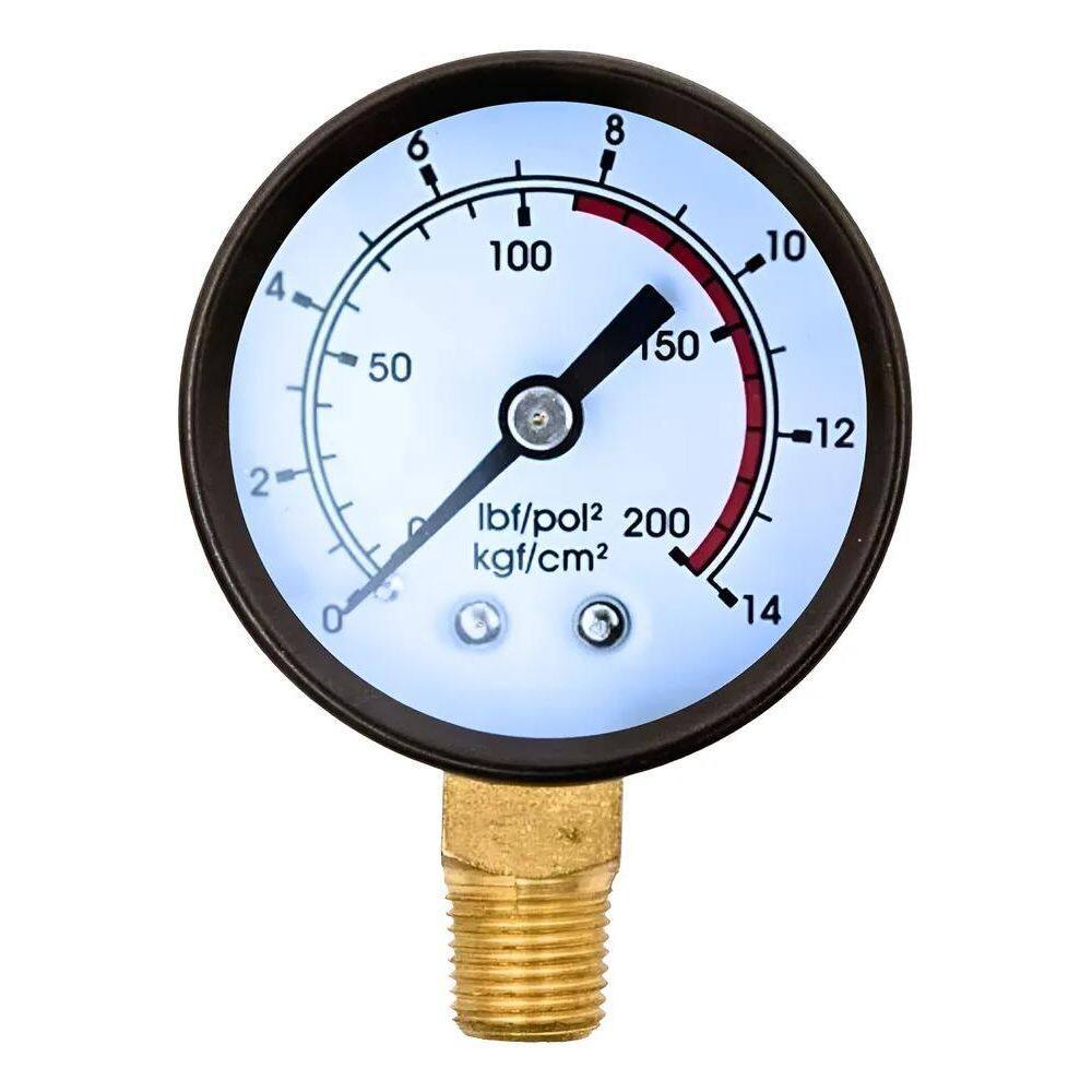 2X Manômetro Vertical Para Compressores 200 Psi/Libras 1/4 N