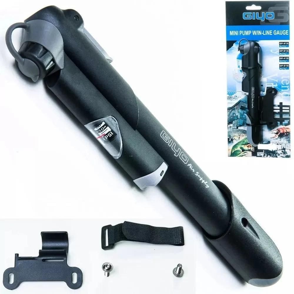 2X Mini Bomba Bicicleta Pressão Pneu De Encher Gp-41 Giyo Co