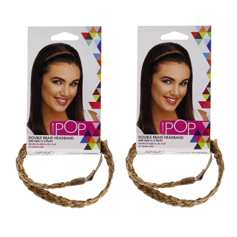 Headband Pop Double Braid R25 Ginger Blonde, pacote com 2