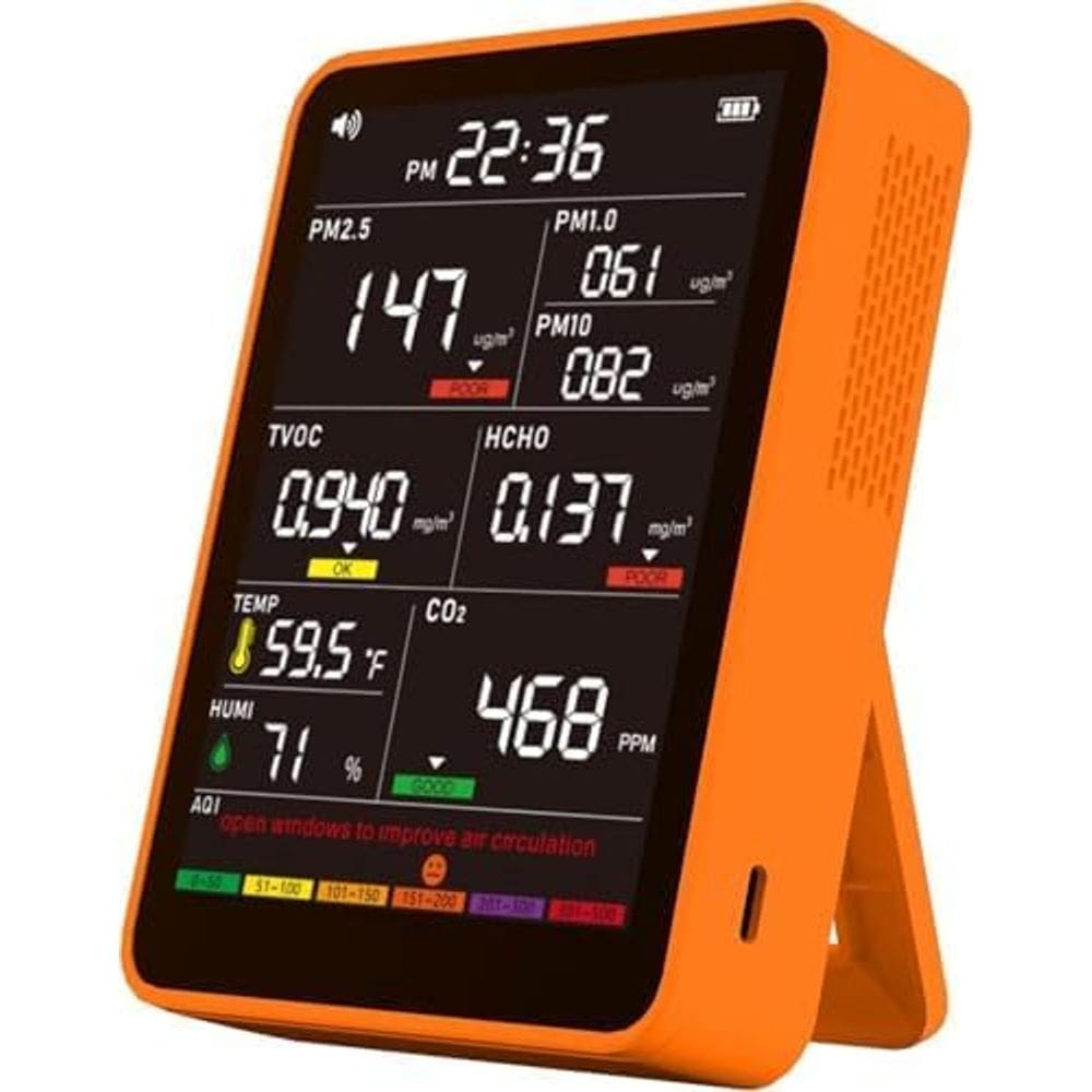 Monitor de Qualidade do Ar AQiTech Professional 16 em 1 Orange