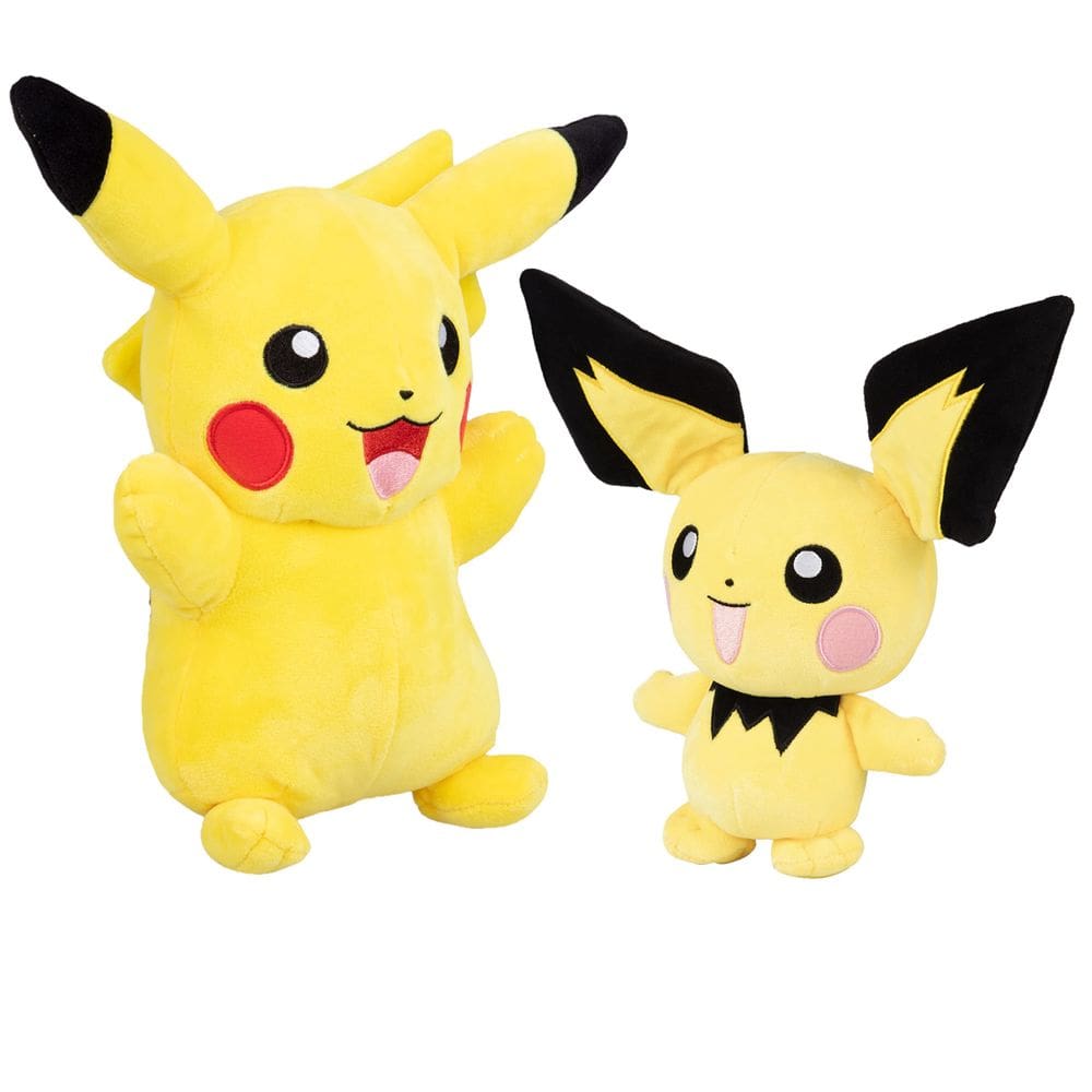 Conjunto Pokémon Pikachu e Pichu Evolution da Push Toy Jazwares