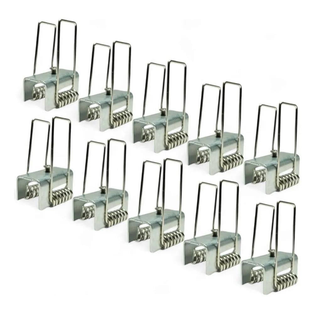 2X Presilhas Garra Gafanhoto Perfil De Led Embutir Kit 10 Pç