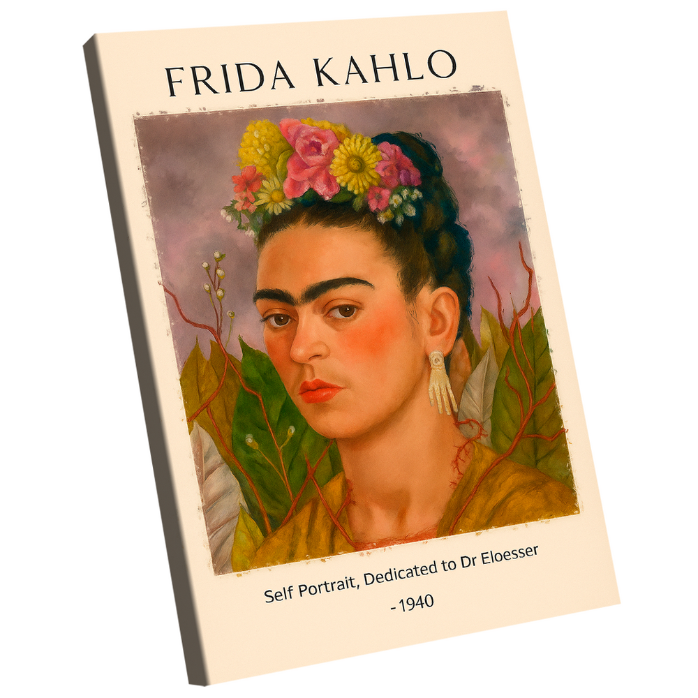 Quadro Decorativo Frida Kahlo  Self Portrait, Dedicated to Dr Eloesser