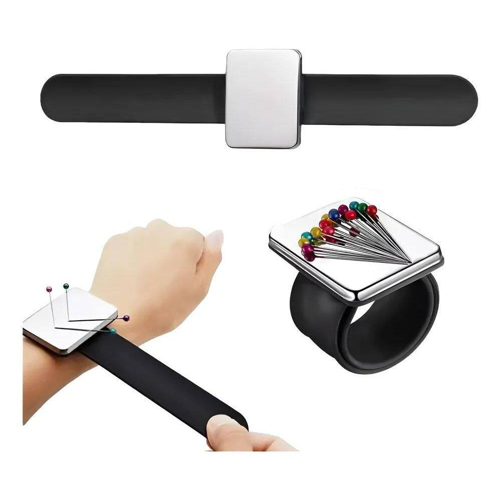 2X Pulseira Porta Alfinetes Magnética De Costura