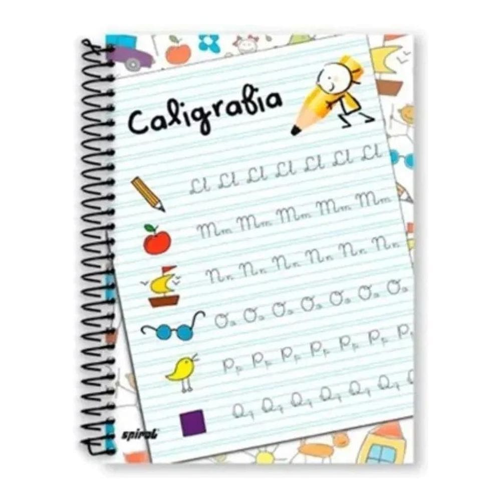 Caderno Caligrafia Capa Dura 96Fls Cor Branco