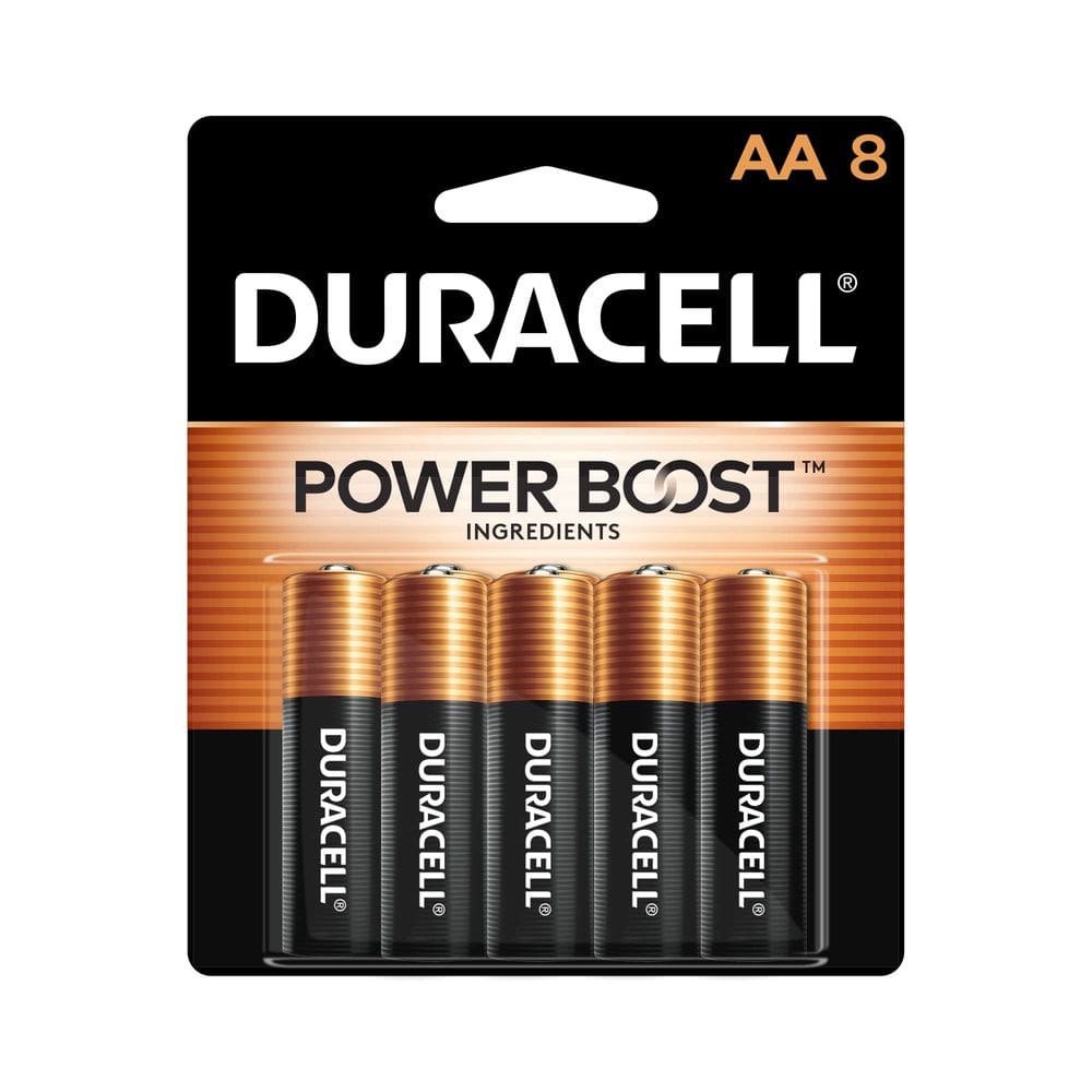 Bateria Duracell Coppertop AA, pacote com 8 unidades, alcalina de longa duração