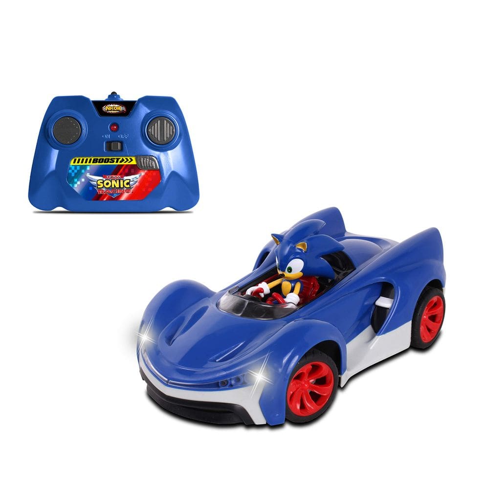 Carro de controle remoto NKOK Sonic SSAS R2 com luzes azuis