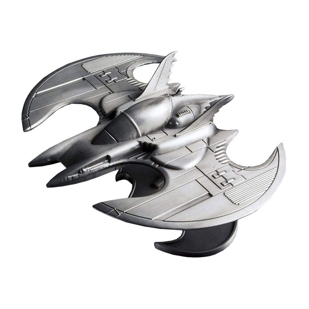 Réplica de veículo QMx Batman Batwing Metal Silver 17 cm para adultos