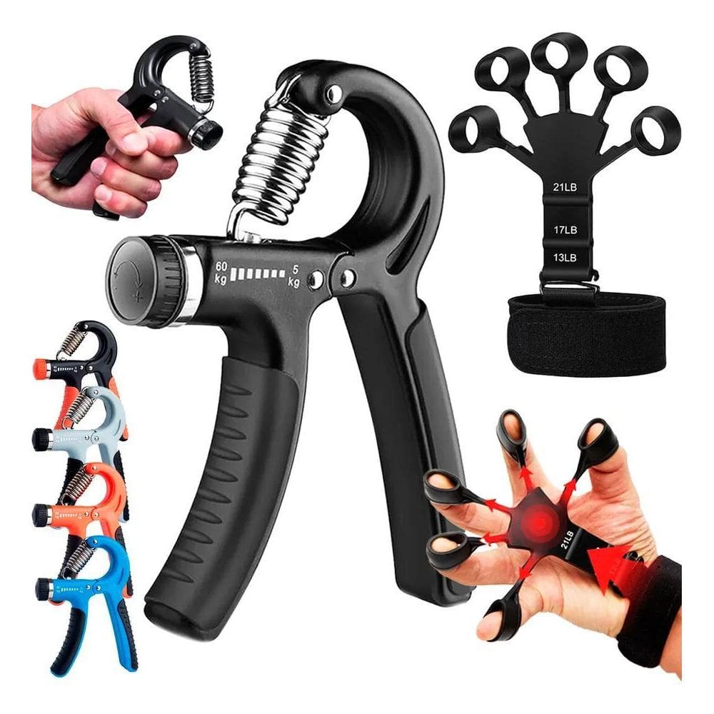2X Kit 2 Aparelho Hand Grip Exercitador Mãos Dedo Fisioterap