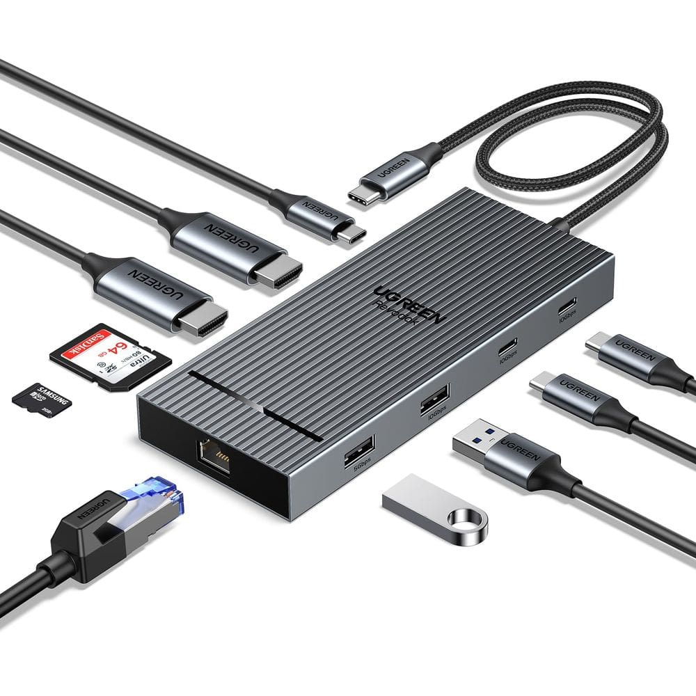 Estação de ancoragem USB C UGREEN Revodok Pro 10 em 1 Dual 4K @60hz