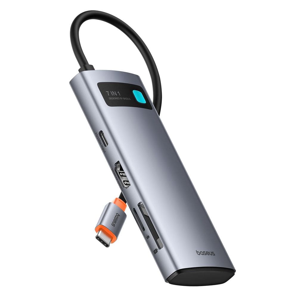 Adaptador USB C Hub Baseus 7 em 1 4K a 60 Hz HDMI 100 W PD USB 3.0