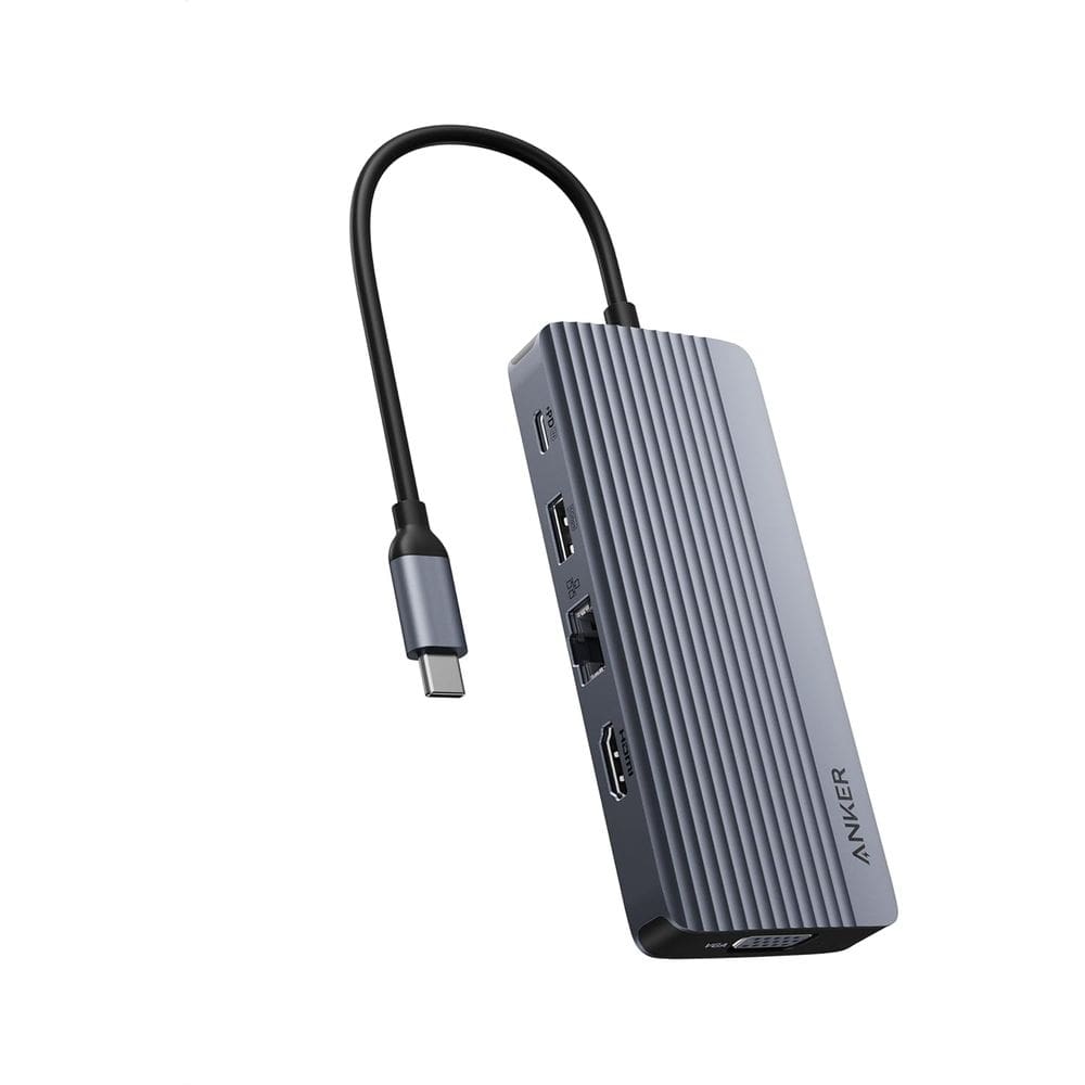 Hub USB-C Anker com tela dupla 10 em 1 HDMI 4K @30Hz VGA 1080p