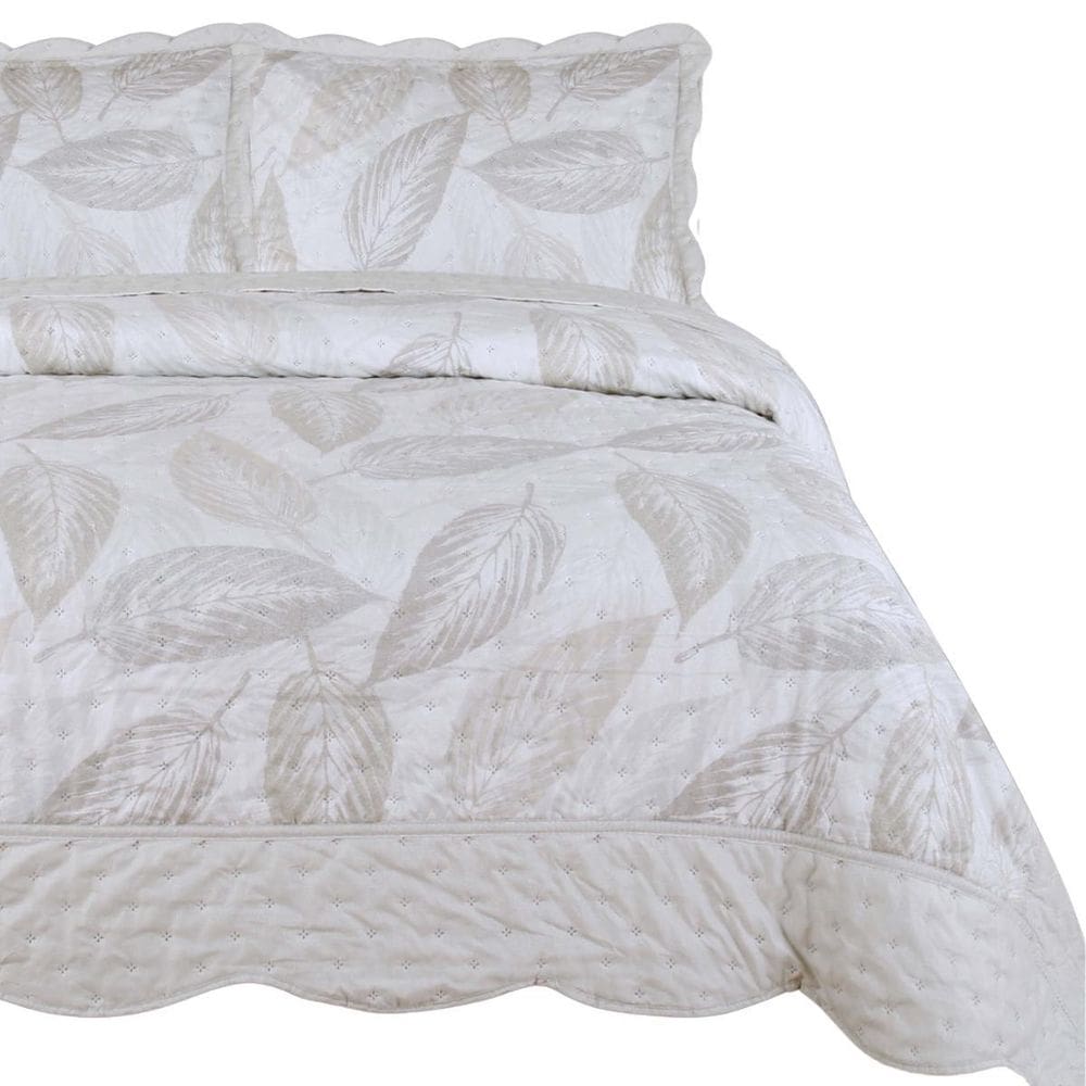 Cobre Leito Queen Size 100 Algodão Arielle 300 Fios Bordado