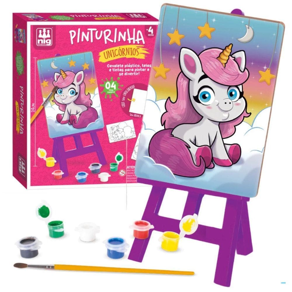 Kit De Pintura Infantil Unicórnios 0243 - Nig Brinquedos