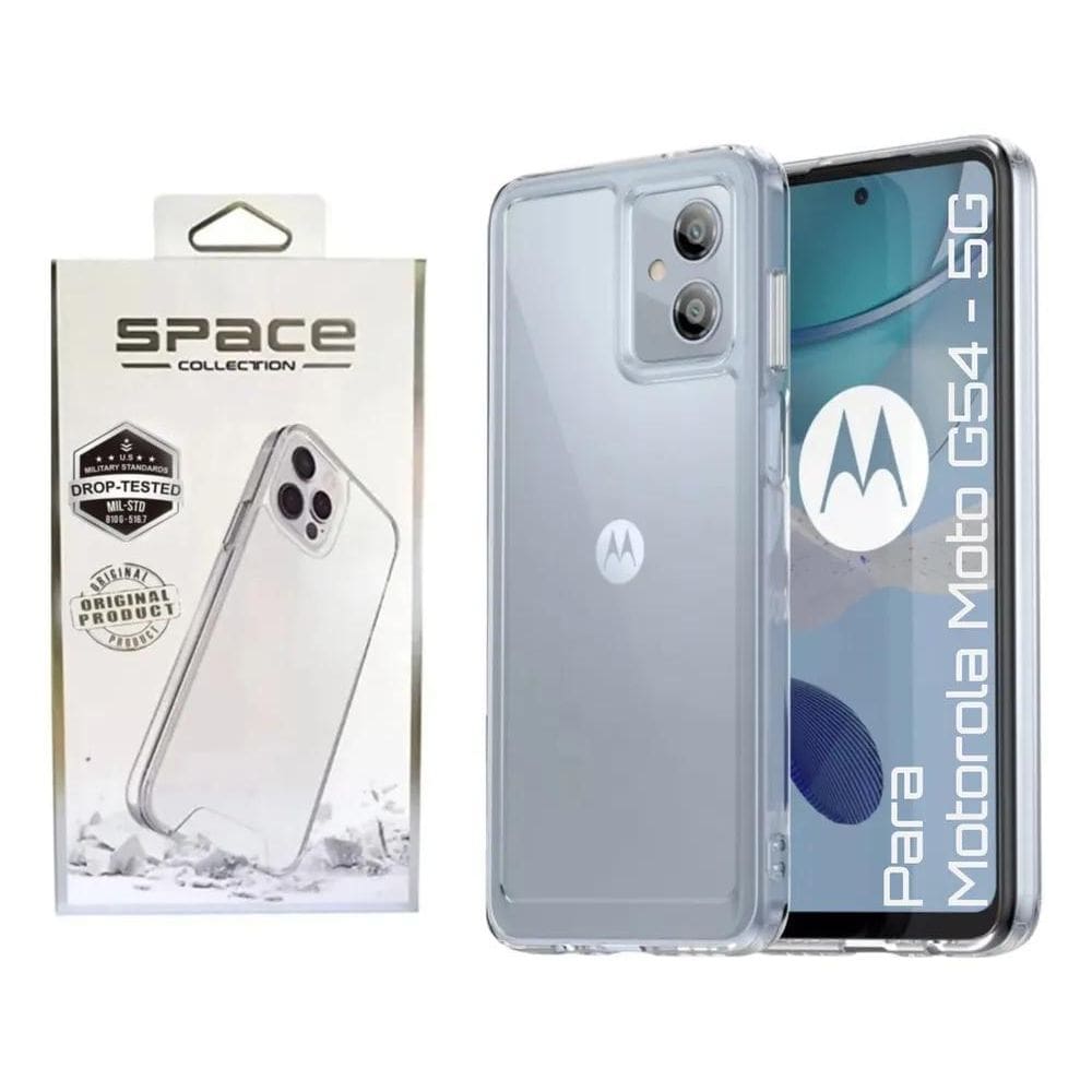 2X Capa Capinha Space Clear Compatível Com Motorola Moto G54