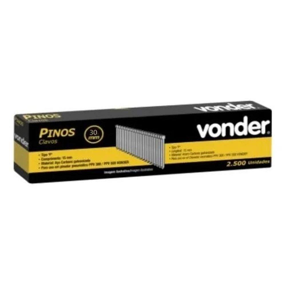Pino 30Mm Ppv-30, Caixa Com 2.500 Pecas, Vonder 2898000030