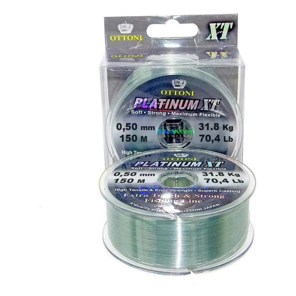 2X Linha Monofilamento Platinum Xt Carretel 150M 0,50Mm 70,4