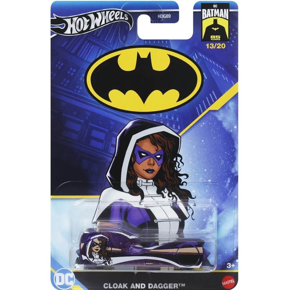 Toy Hot Wheels Batman Cloak and Dagger, escala 1:64, roxo transparente