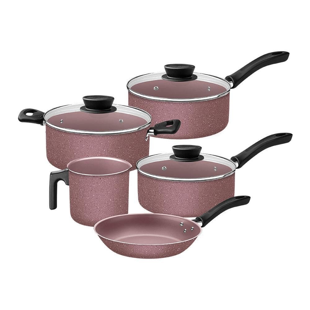 Jogo De Panelas Tramontina Linz 28299405 Rosa Rosa 28299405