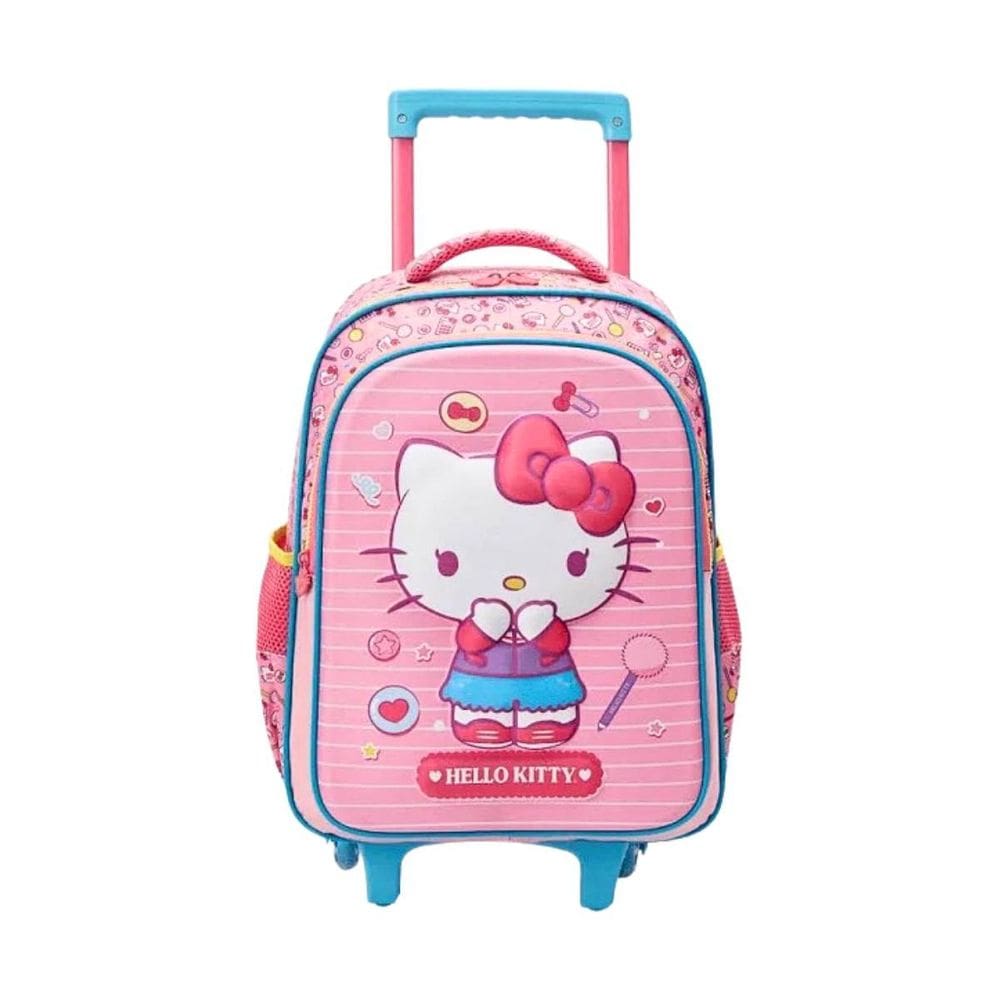 Mochila De Carrinho 16 Escolar 3D Hello Kitty Xeryus