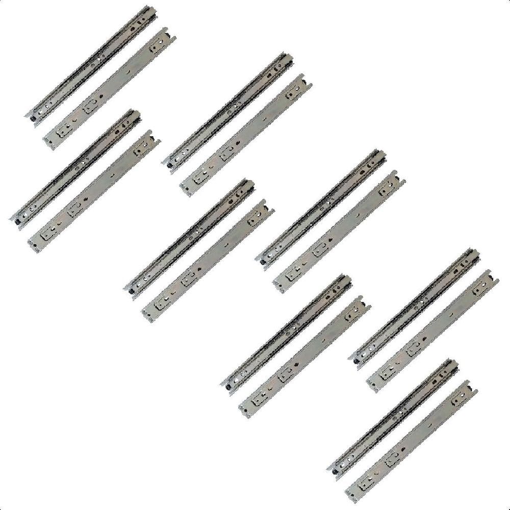 16 Corrediças Telescópicas 45Cm Gaveta Trilho Zinca. 8Pares