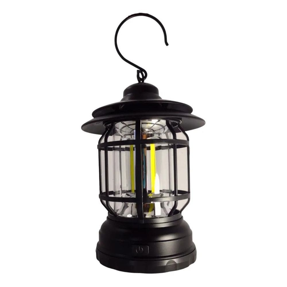 2X Lampião Lanterna Led Portátil De Camping Barraca Retro