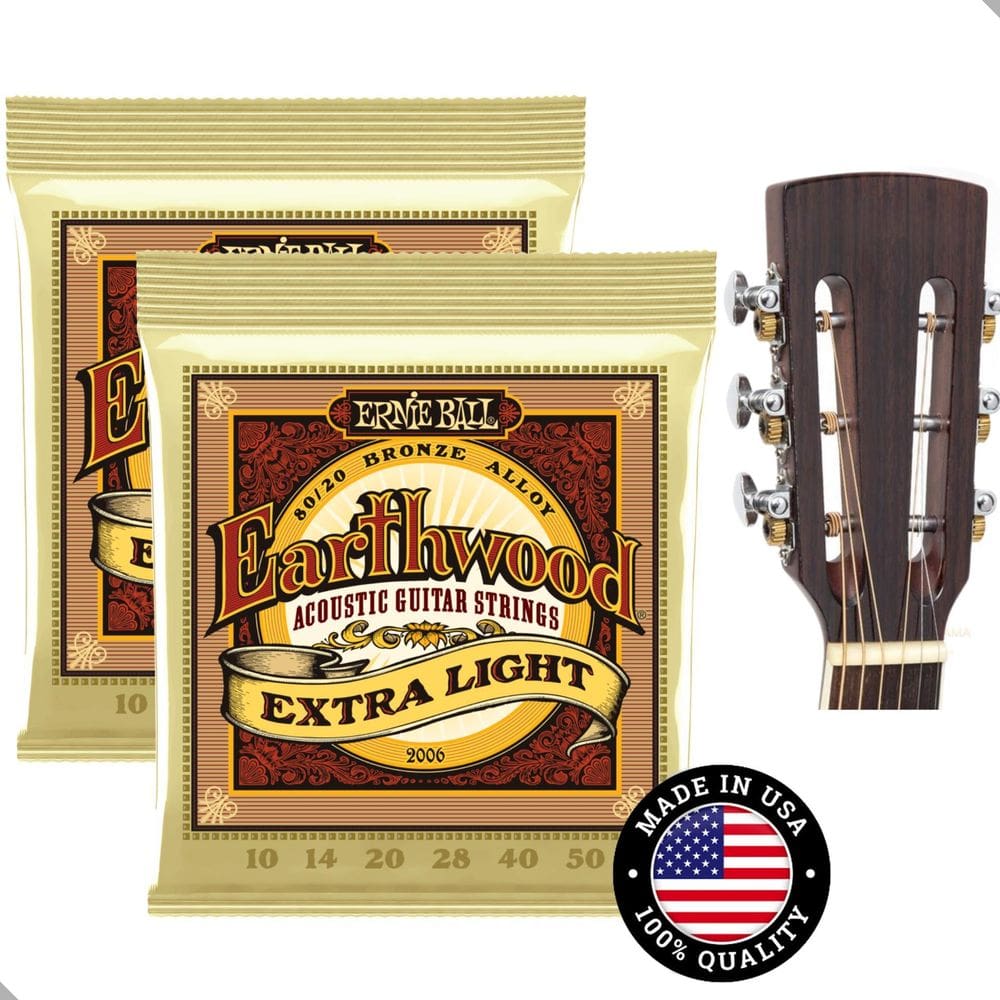 2 Encordoamentos Violão Aço 010/050 Ernie Ball Bronze