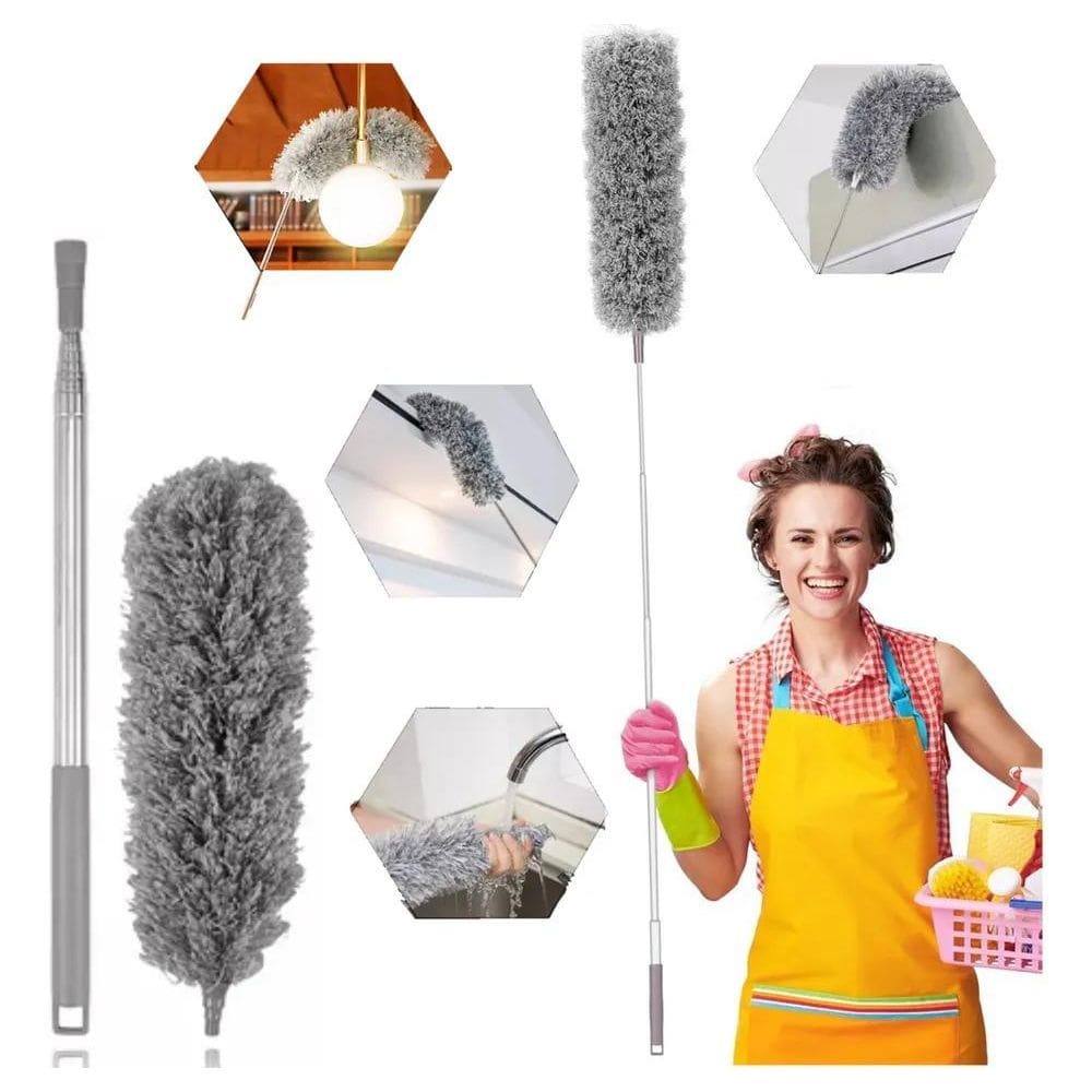 Espanador Pó Flexível Eletrostático Retrátil Microfibra 2,8M