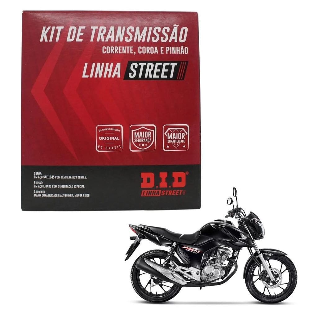 Kit Relação Transmissão Did Cg Titan Fan Cargo Start 160