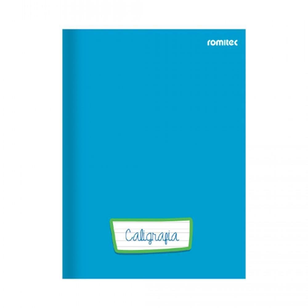 Caderno Univ. Caligrafia 96Fl Liso Azul Romitec