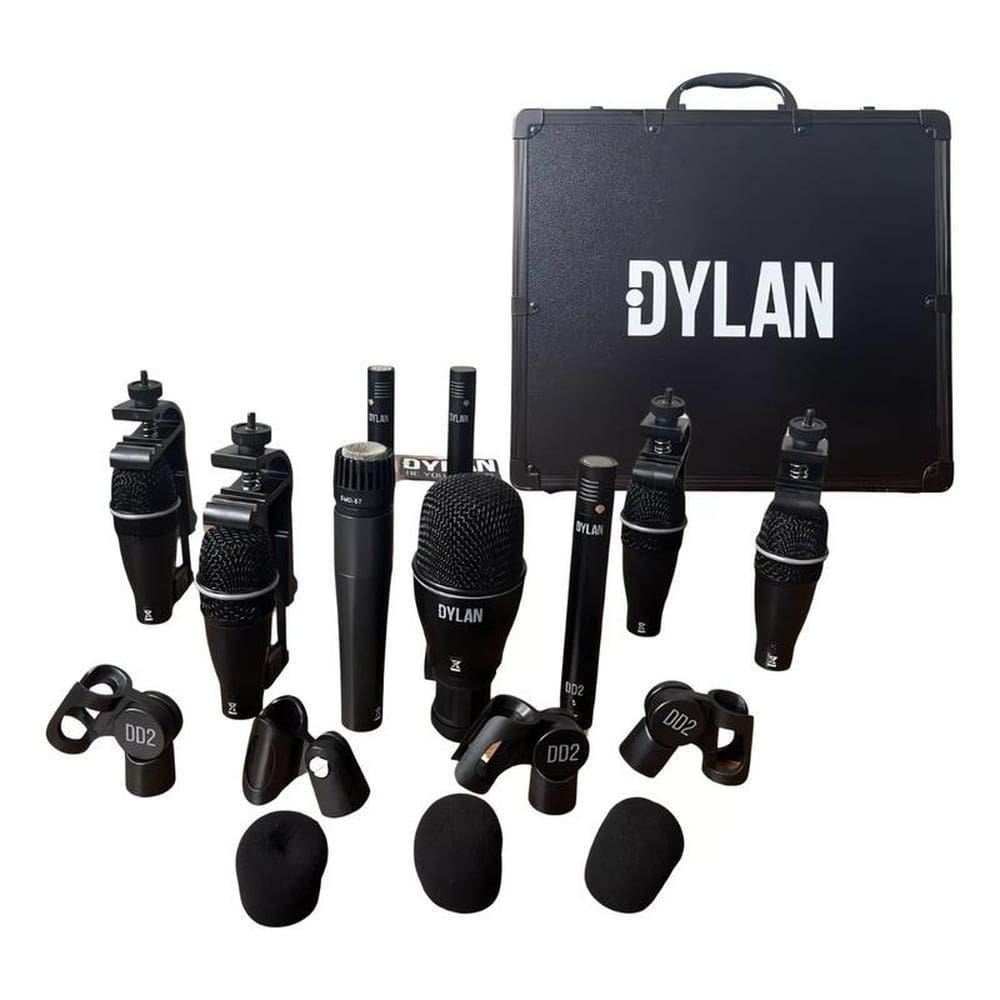 Microfone Dylan Para Bateria 9 Pecas Com Maleta Dd-9