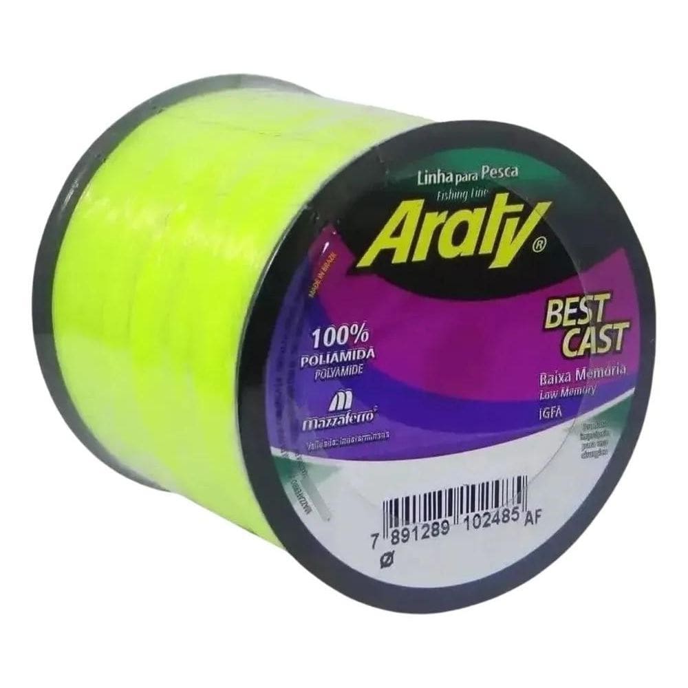 2X Linha De Pesca Monofilamento Nylon Araty Best Cast 0,35Mm