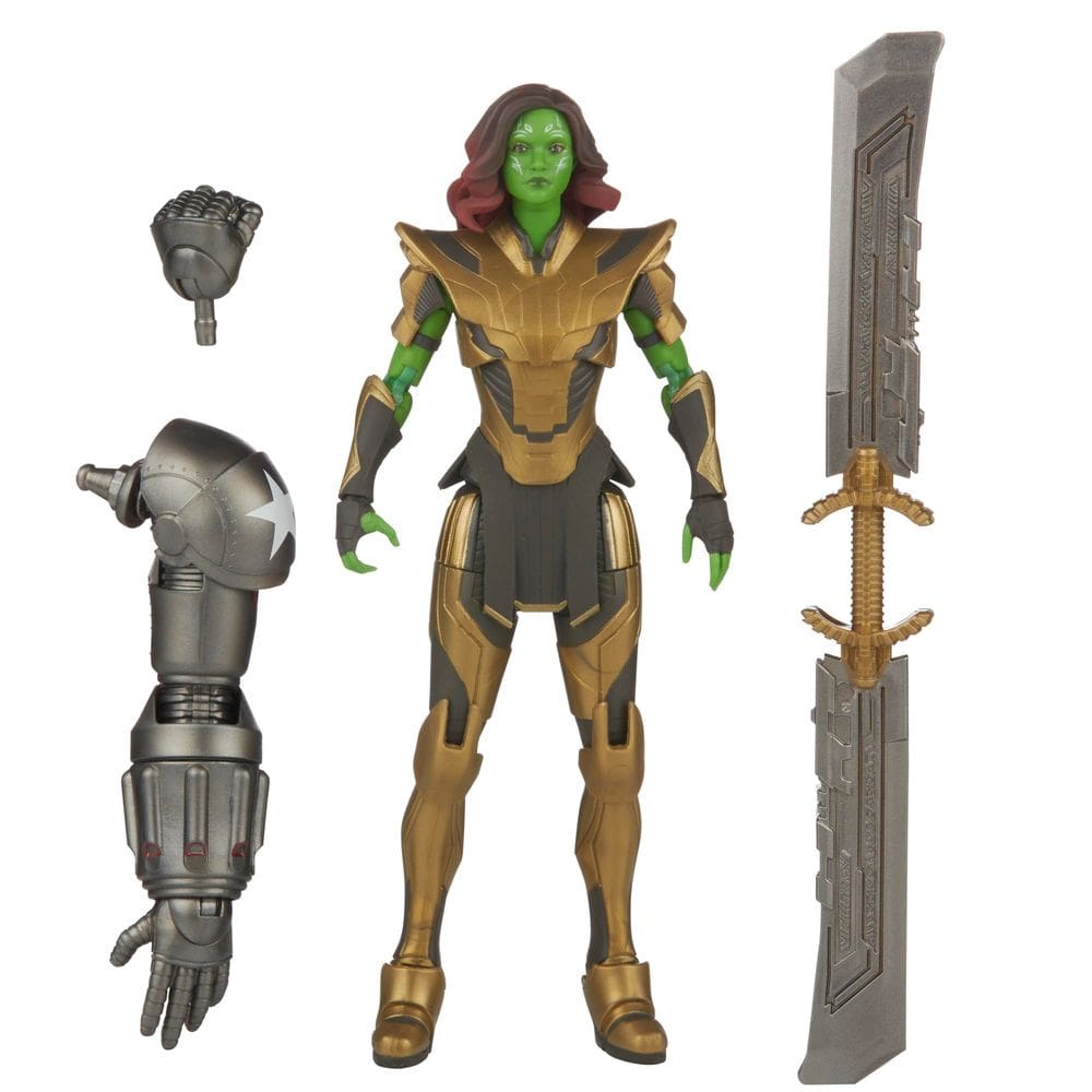 Boneco de ação Marvel Legends Series Warrior Gamora 15cm