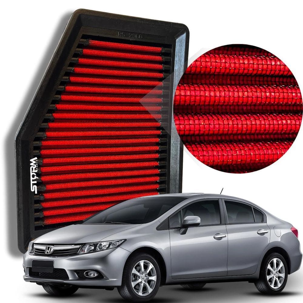 Filtro De Ar Esportivo Honda Civic Motor 2.0 Ano 2012 A 2016