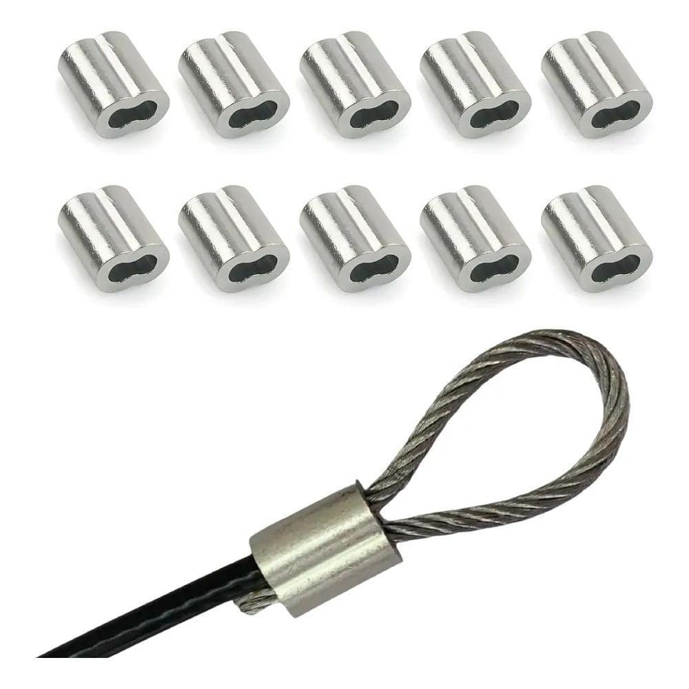2X Nicopress Kit Com 50 Un Prensa Cabos De Aço 1/8 3,2Mm