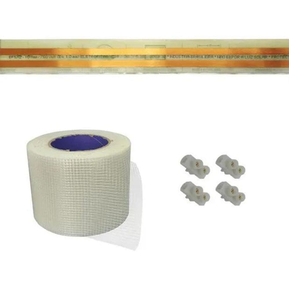 2X Kit Eletrofita 2 Pistas 1 Metro 750V 10A + 8 Conectores C