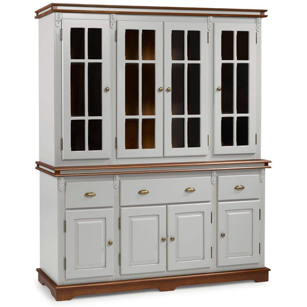 Cristaleira Arca e Oratório 8 Portas 3 Gavetas Manchester 2055 Linz Móveis - Off White/Imbuia Glazer