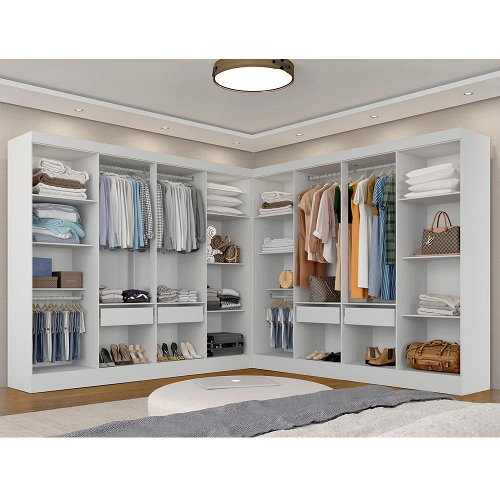 Closet Modulado 287x285,5 Ambar Branco - M.a