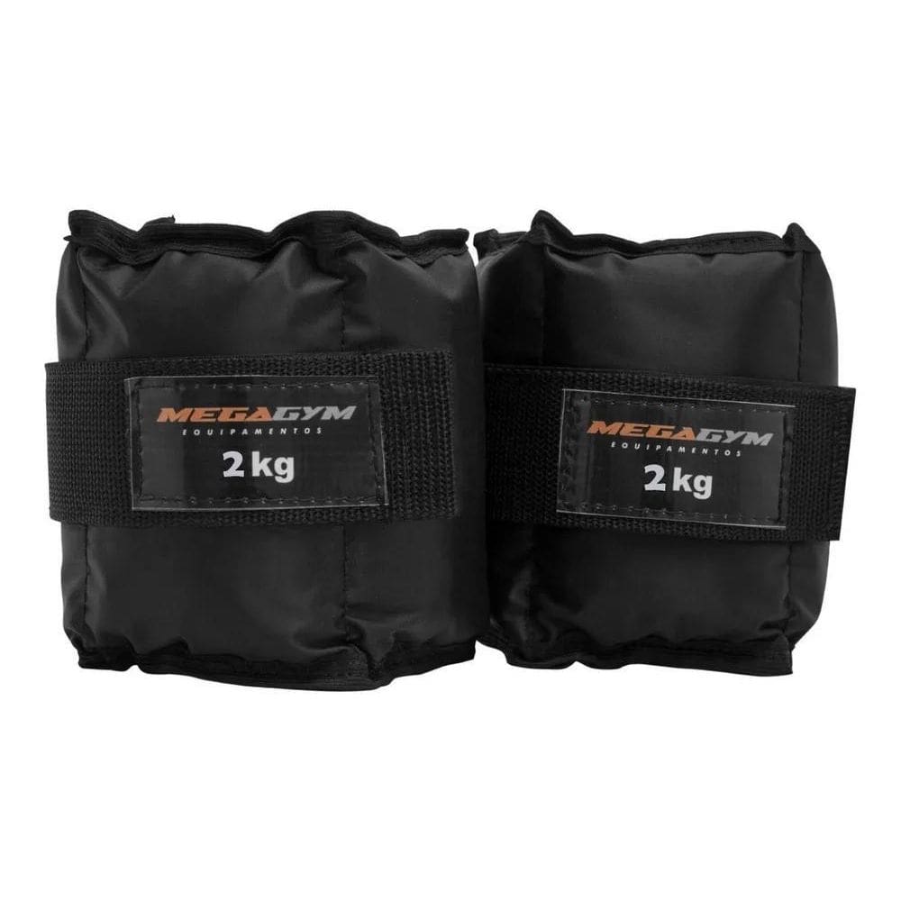 2X Par Caneleira Tornozeleira De Peso 2Kg Profissional Para