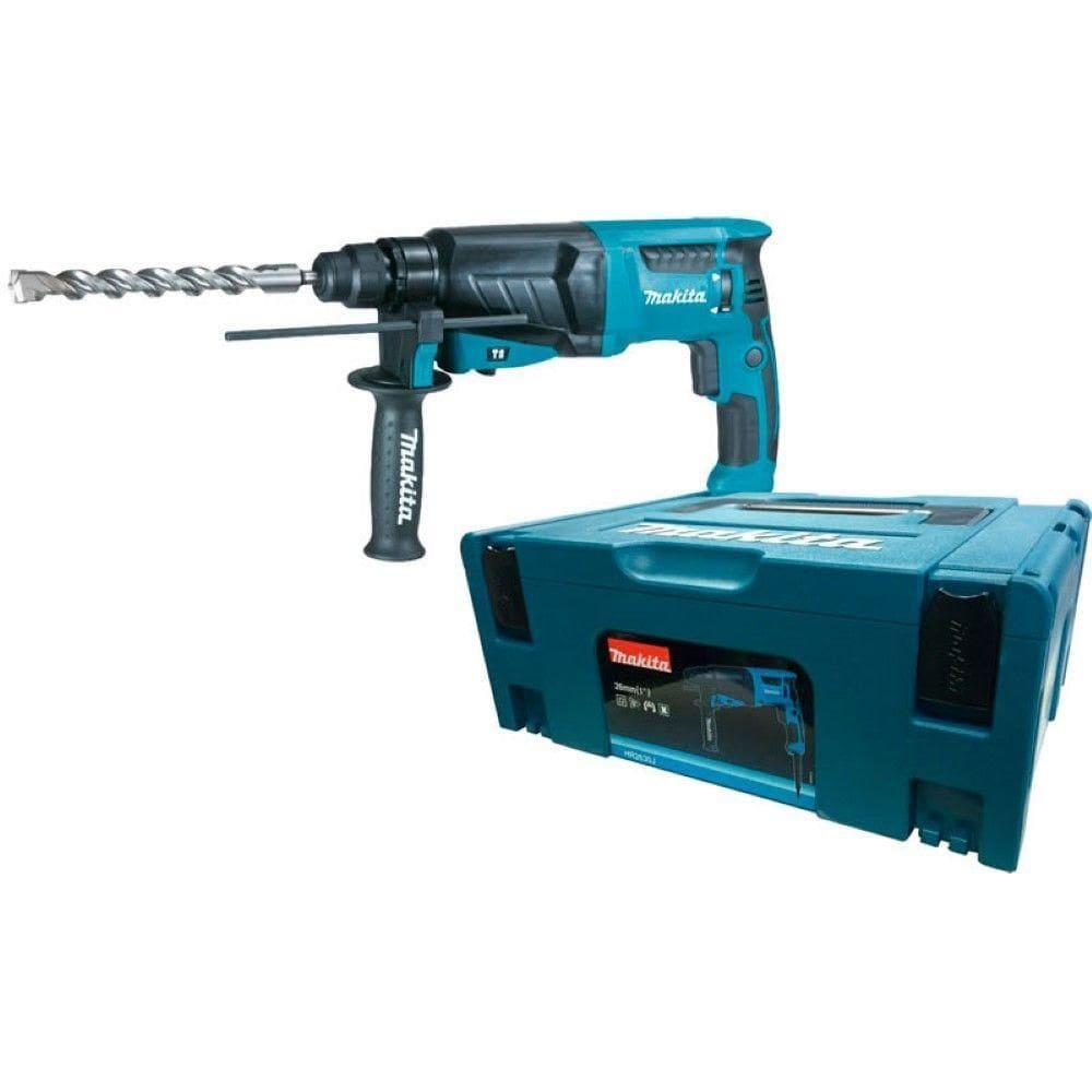 Martele Rotativo Rompedor Combinado 26mm 830W C- Punho Maleta Mak-pac Limitador Hr2630j- Makita 220V