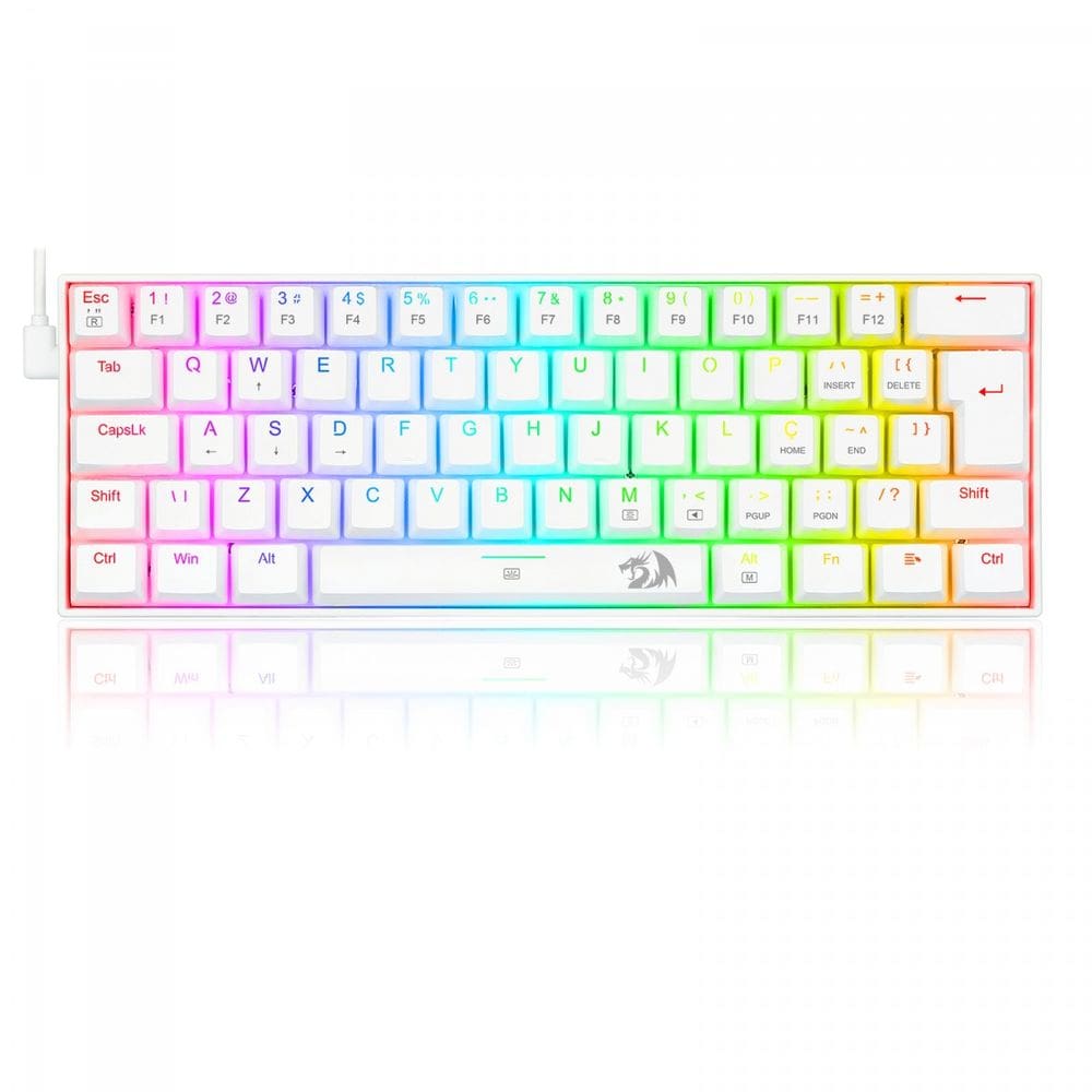 Teclado Redragon K630w-rgb Dragonborn Branco Switch Azul