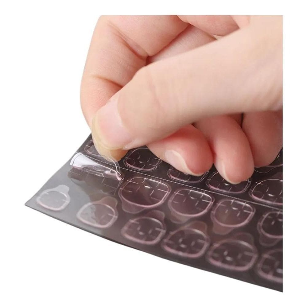 2X Aba Adesiva De Unhas Postiças Cola Dupla Face Manicure 48