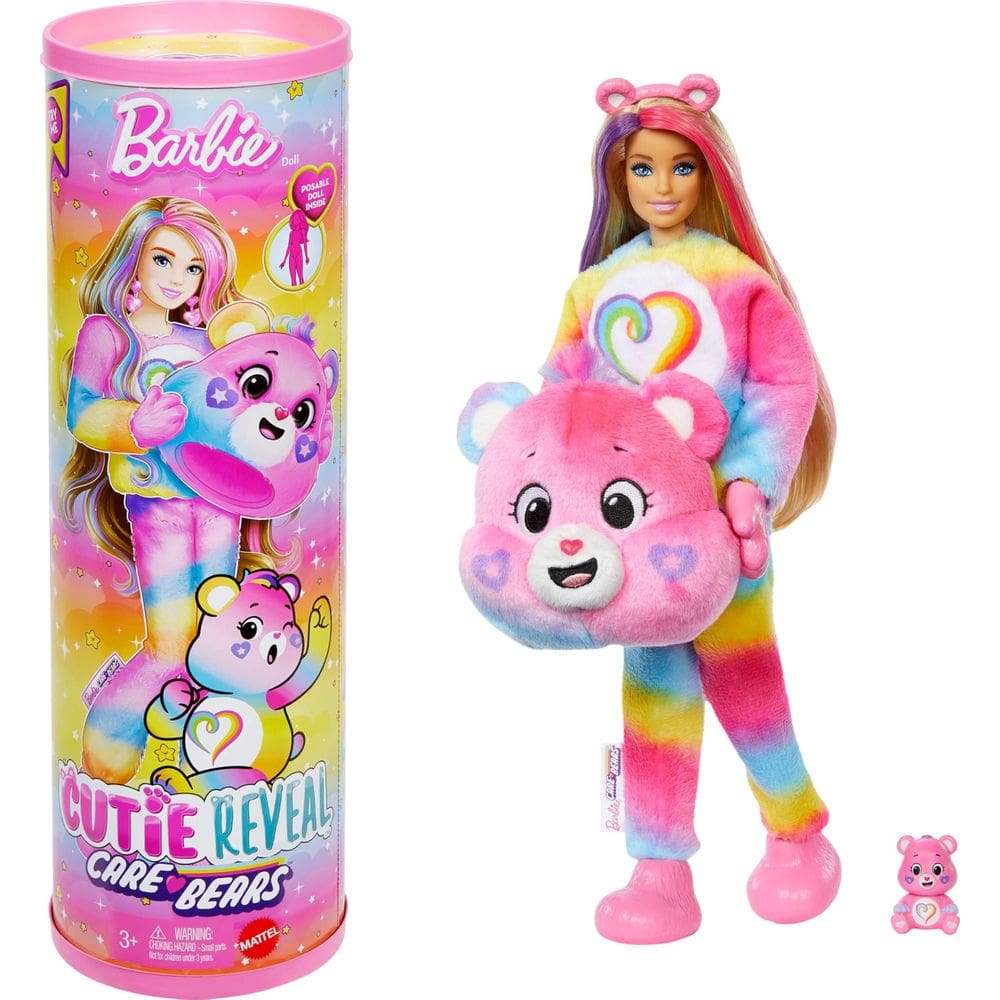Boneca Barbie Cutie Reveal Care Bears Série 2 com 10 surpresas