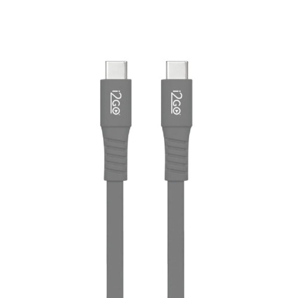 Cabo USB-C + USB-C 1,2M 3A Cinza i2GO
